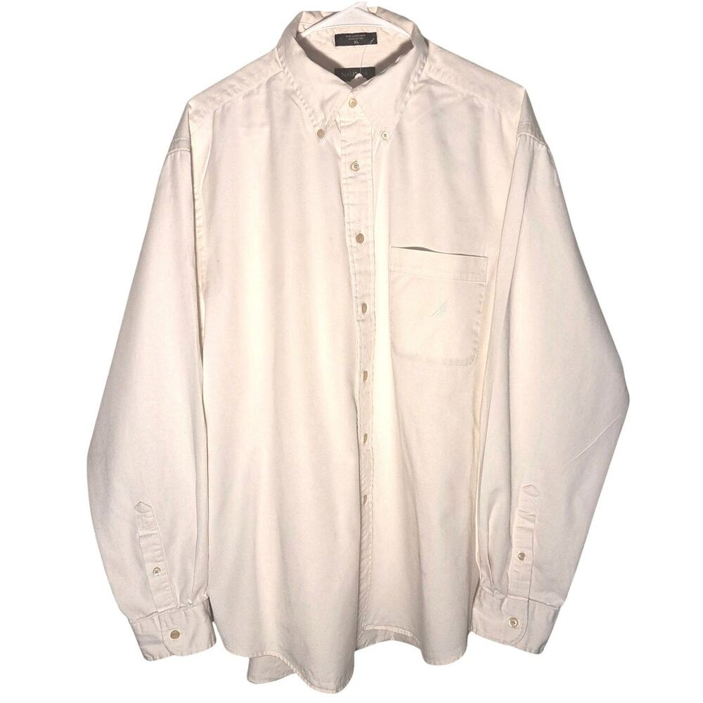 Stylish Nautica Men's XL White Button-Up Shirt